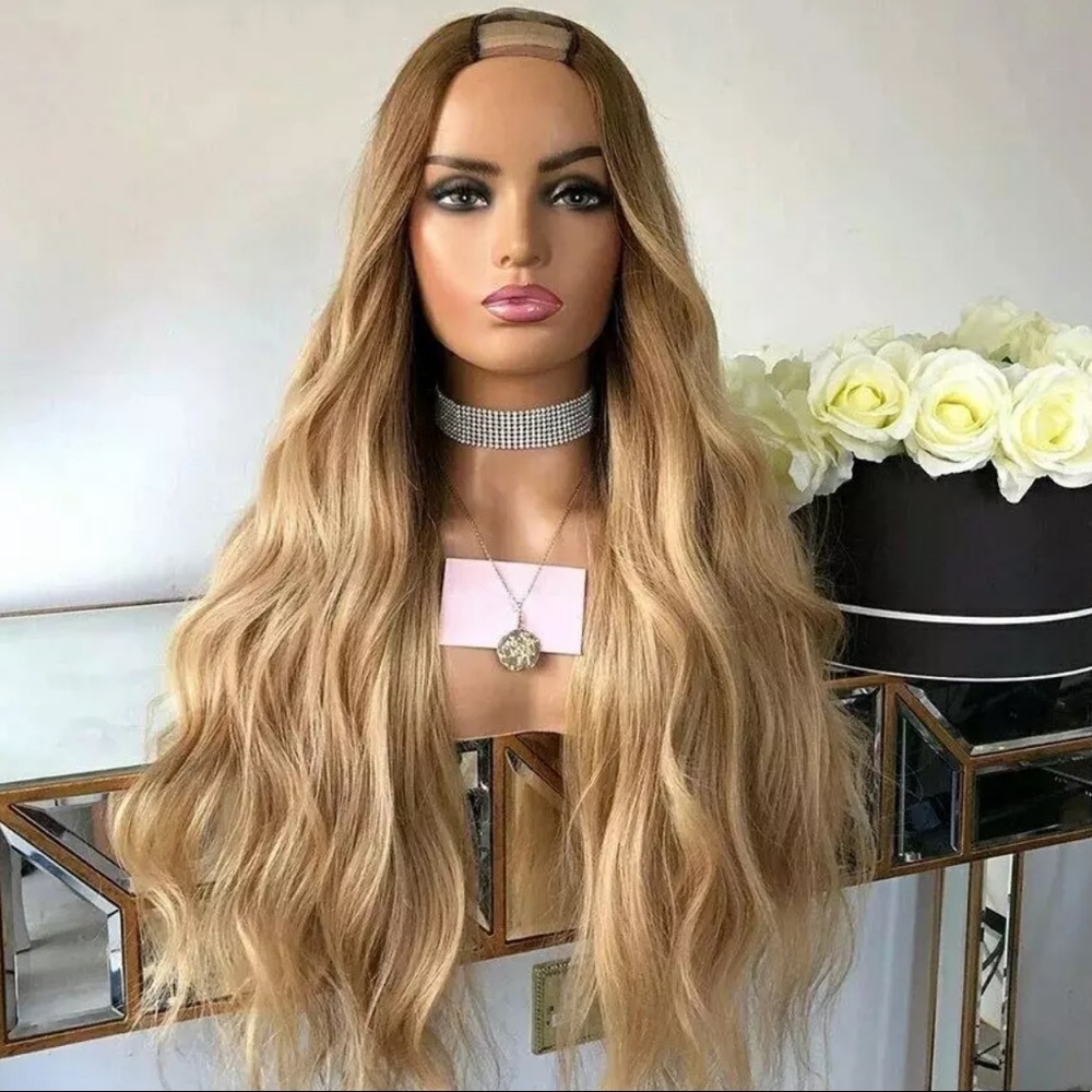 Golden Blonde U-Part Wig